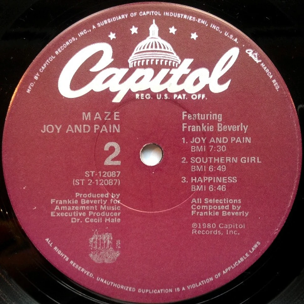 Maze Featuring Frankie Beverly - Joy And Pain