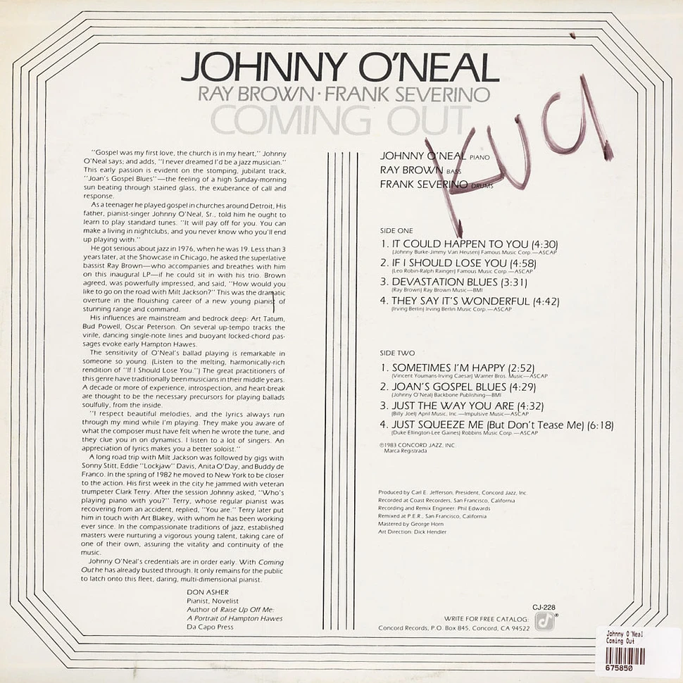 Johnny O'Neal - Coming Out