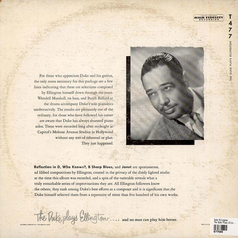 Duke Ellington - The Duke Plays Ellington