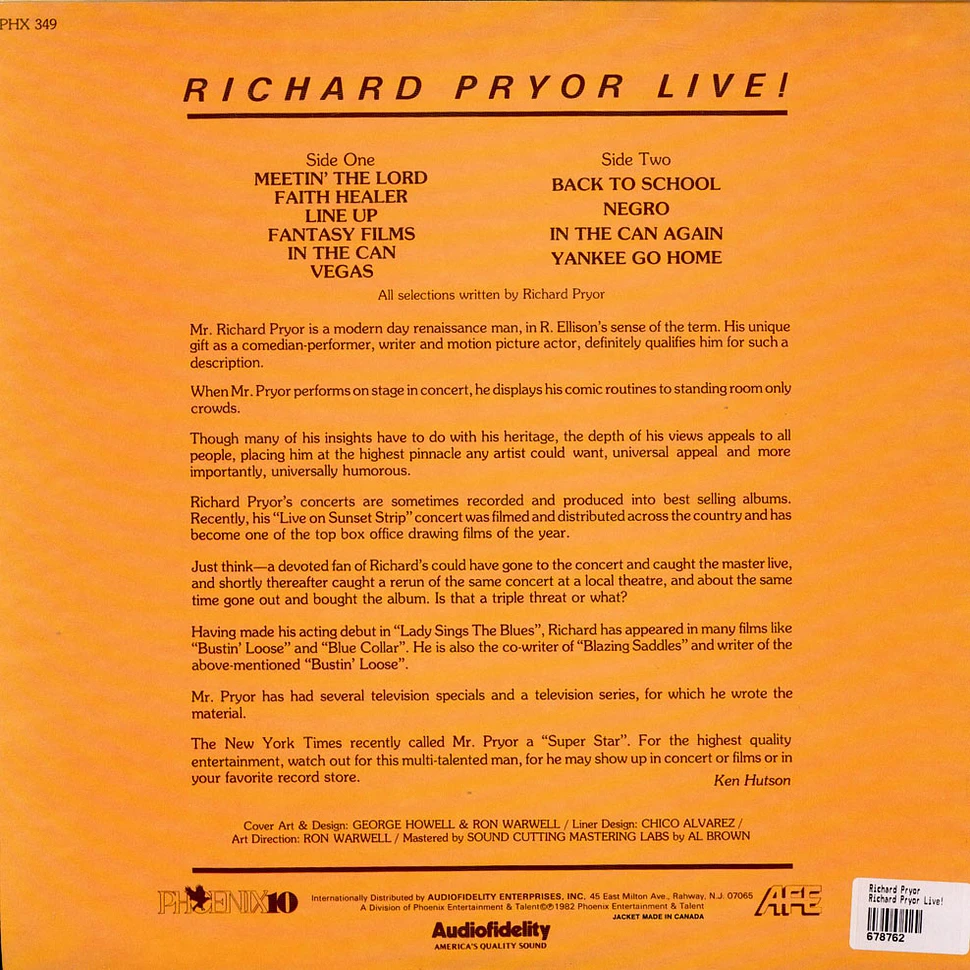 Richard Pryor - Richard Pryor Live!