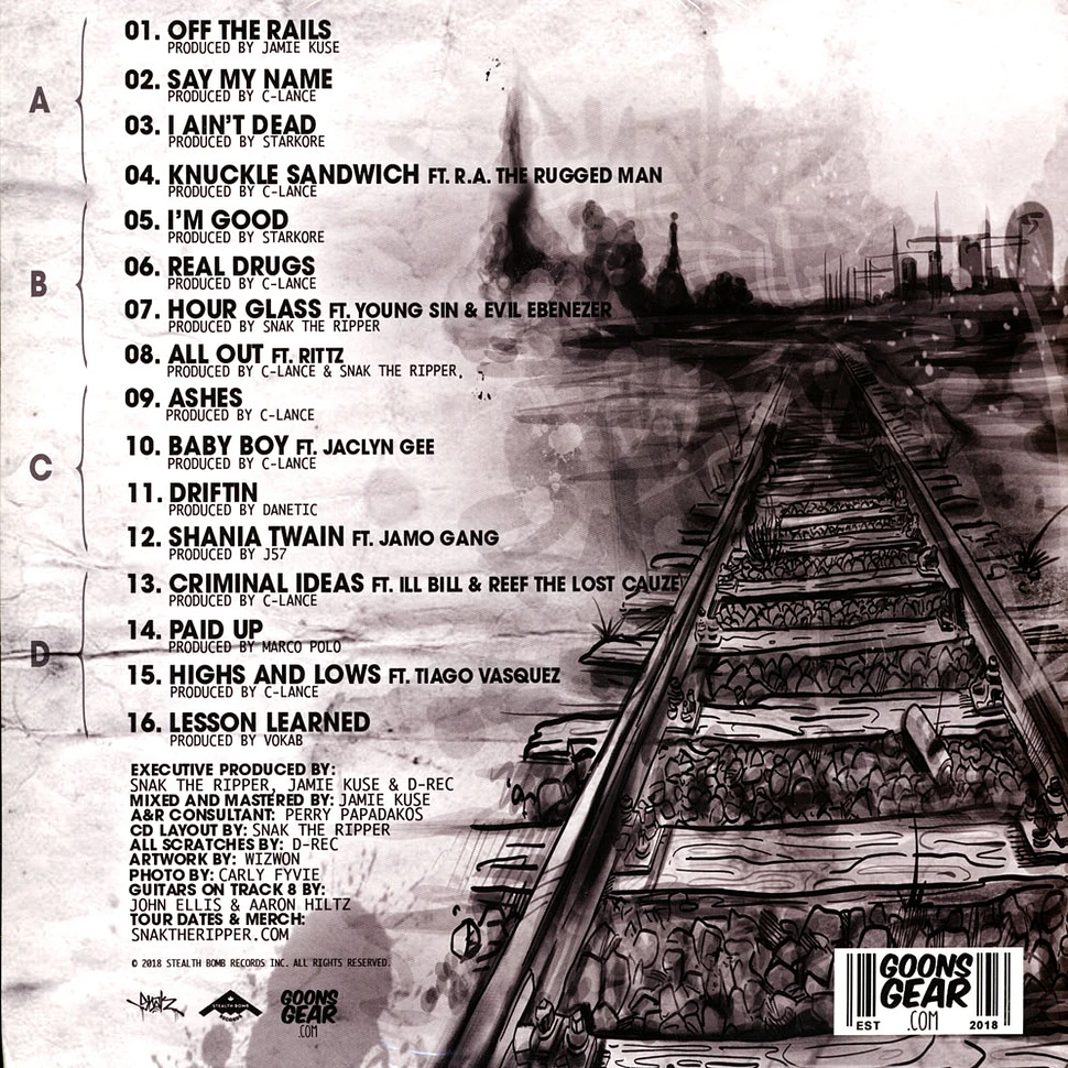 Snak The Ripper - Off The Rails Blue Vinyl Edition