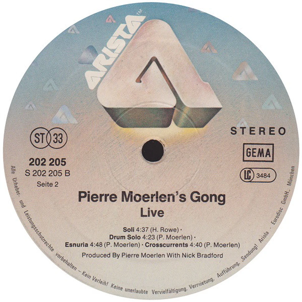 Pierre Moerlen's Gong - Live
