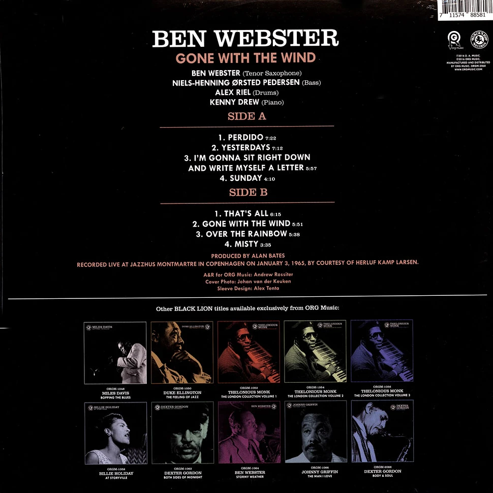 Ben Webster - Gone With The Wind
