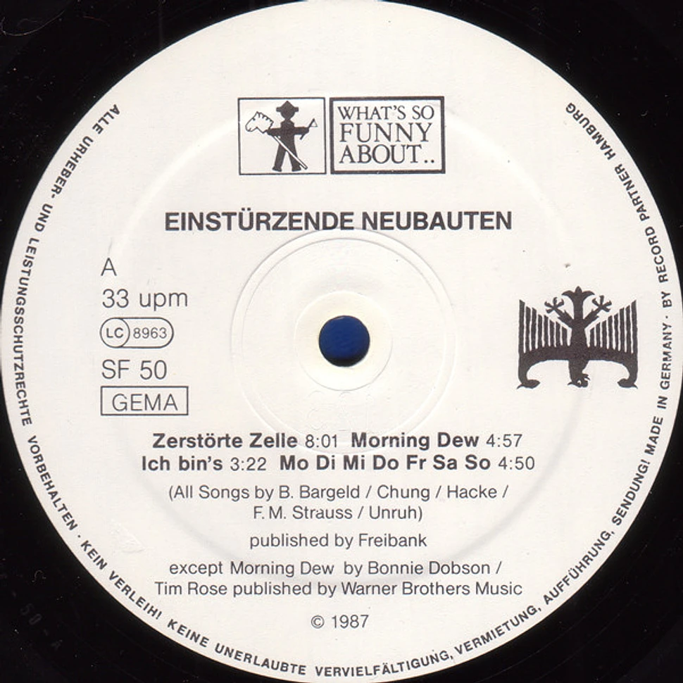 Einstürzende Neubauten - Fünf Auf Der Nach Oben Offenen Richterskala