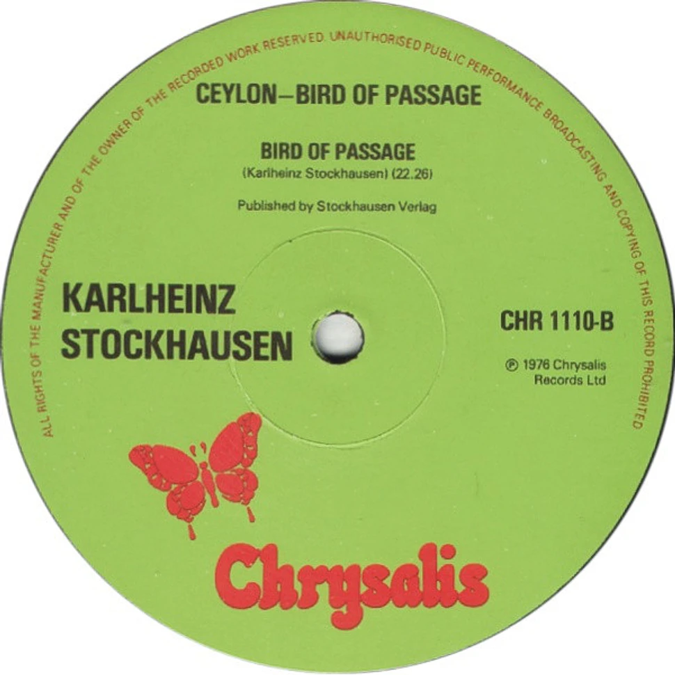 Karlheinz Stockhausen - Ceylon / Bird Of Passage