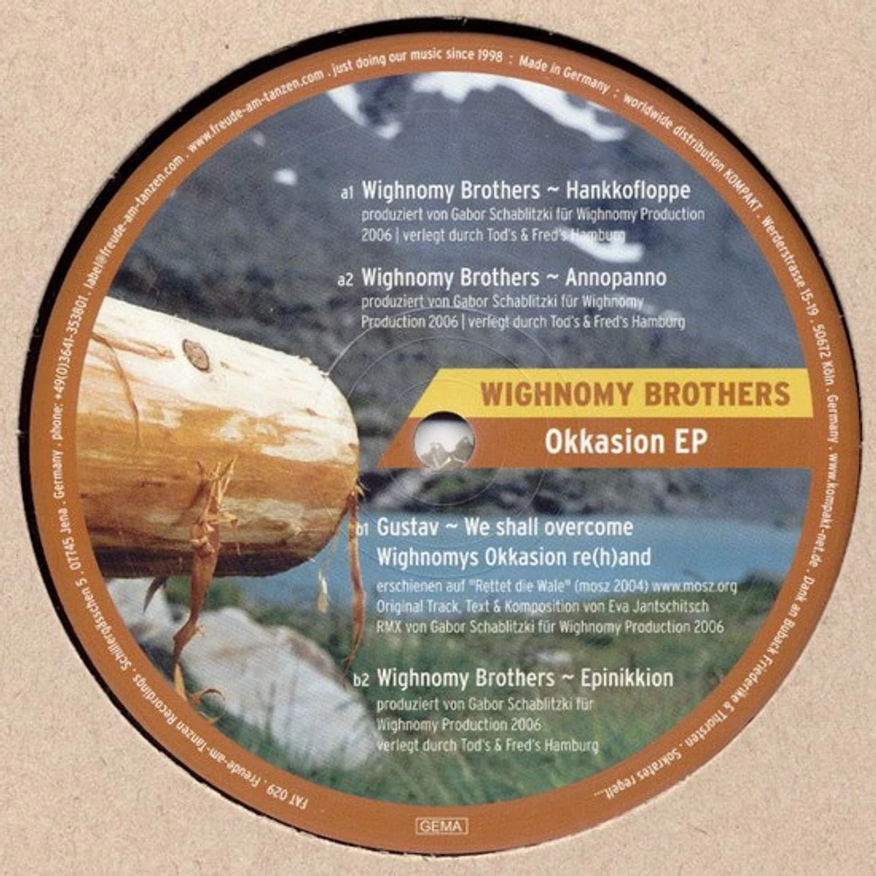 Wighnomy Brothers Aka Robag Wruhme & Monkey Maffia - Okkasion EP