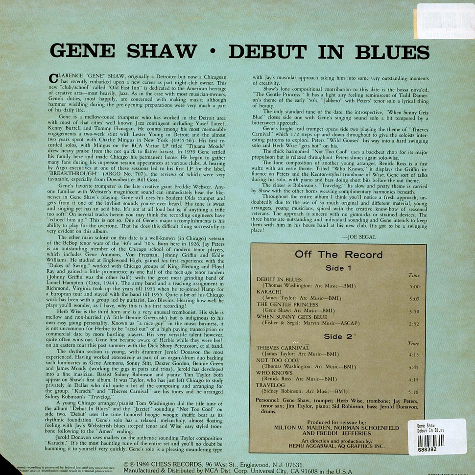 Clarence Shaw - Debut In Blues