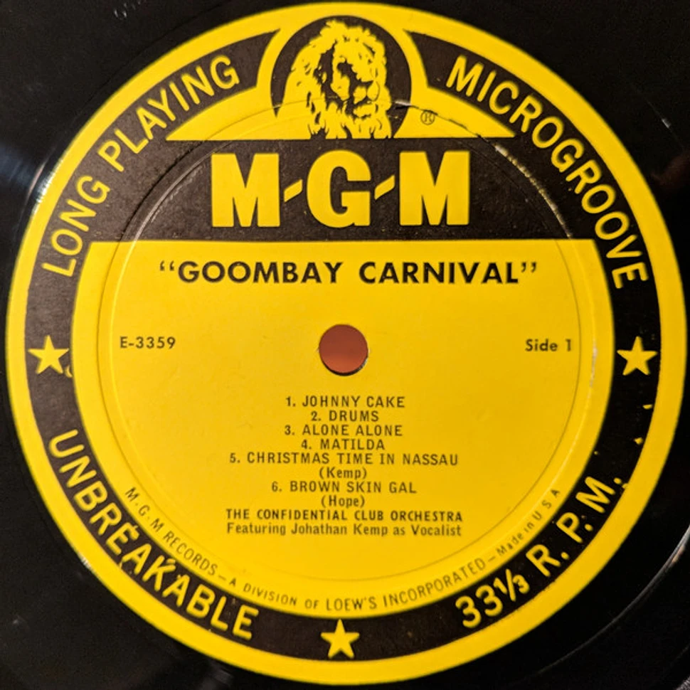The Confidential Club Orchestra featuring Johnny Kemp - Goombay Carnival