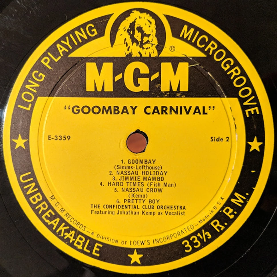 The Confidential Club Orchestra featuring Johnny Kemp - Goombay Carnival
