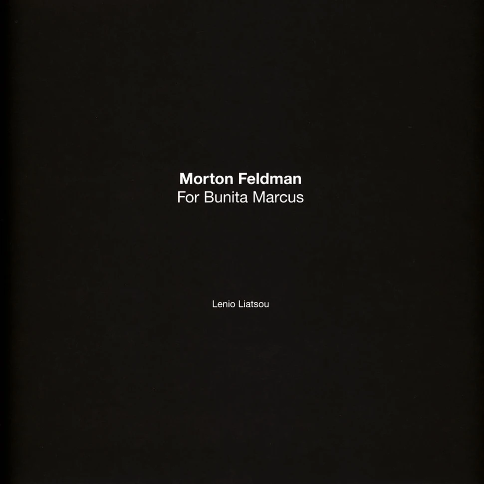 Morton Feldman - For Bunita Marcus (Performed By Lanio Liatsou)