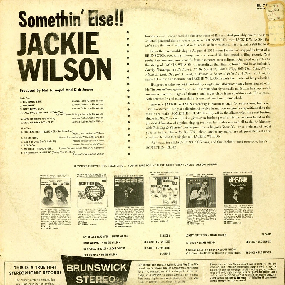 Jackie Wilson - Somethin' Else!!