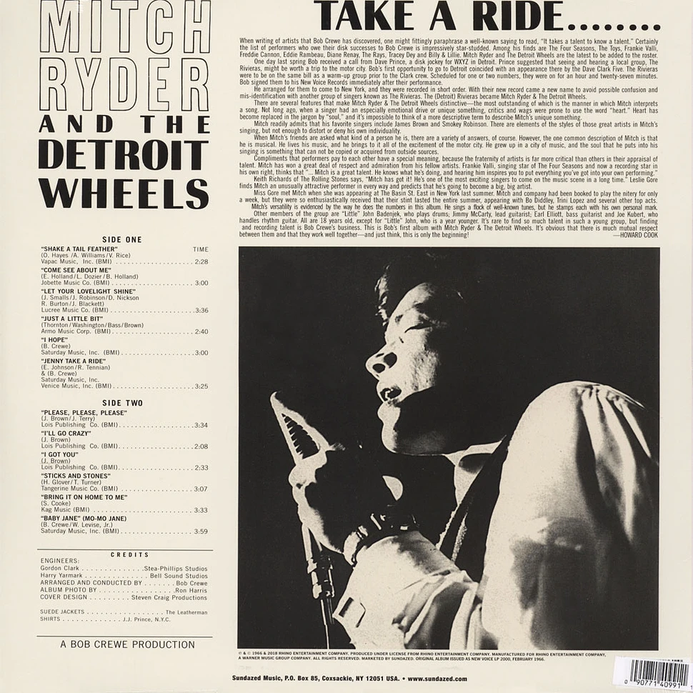 Mitch Ryder & The Detroit Wheels - Take A Ride... Gold Vinyl Edition