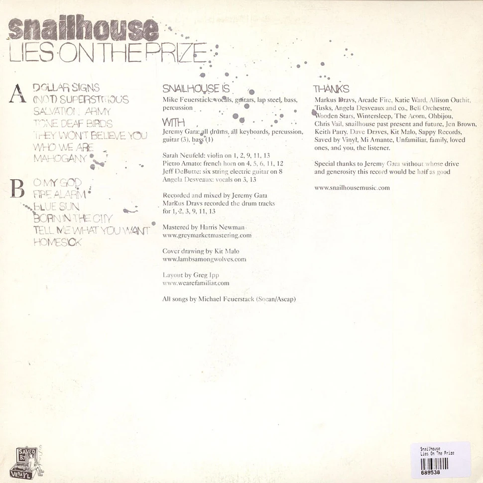 Snailhouse - Lies On The Prize
