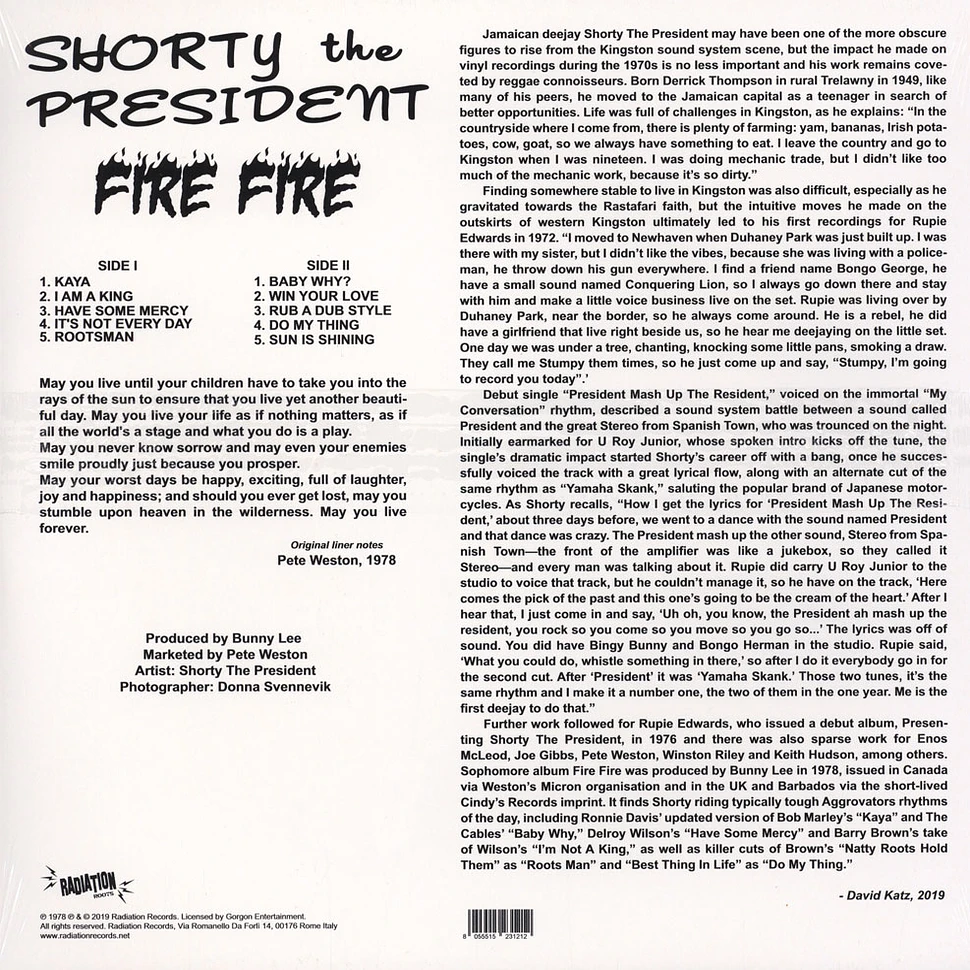 Shorty The President - Fire Fire