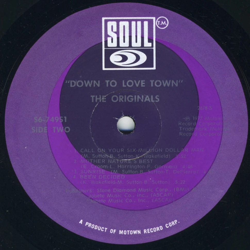 The Originals - Down To Love Town