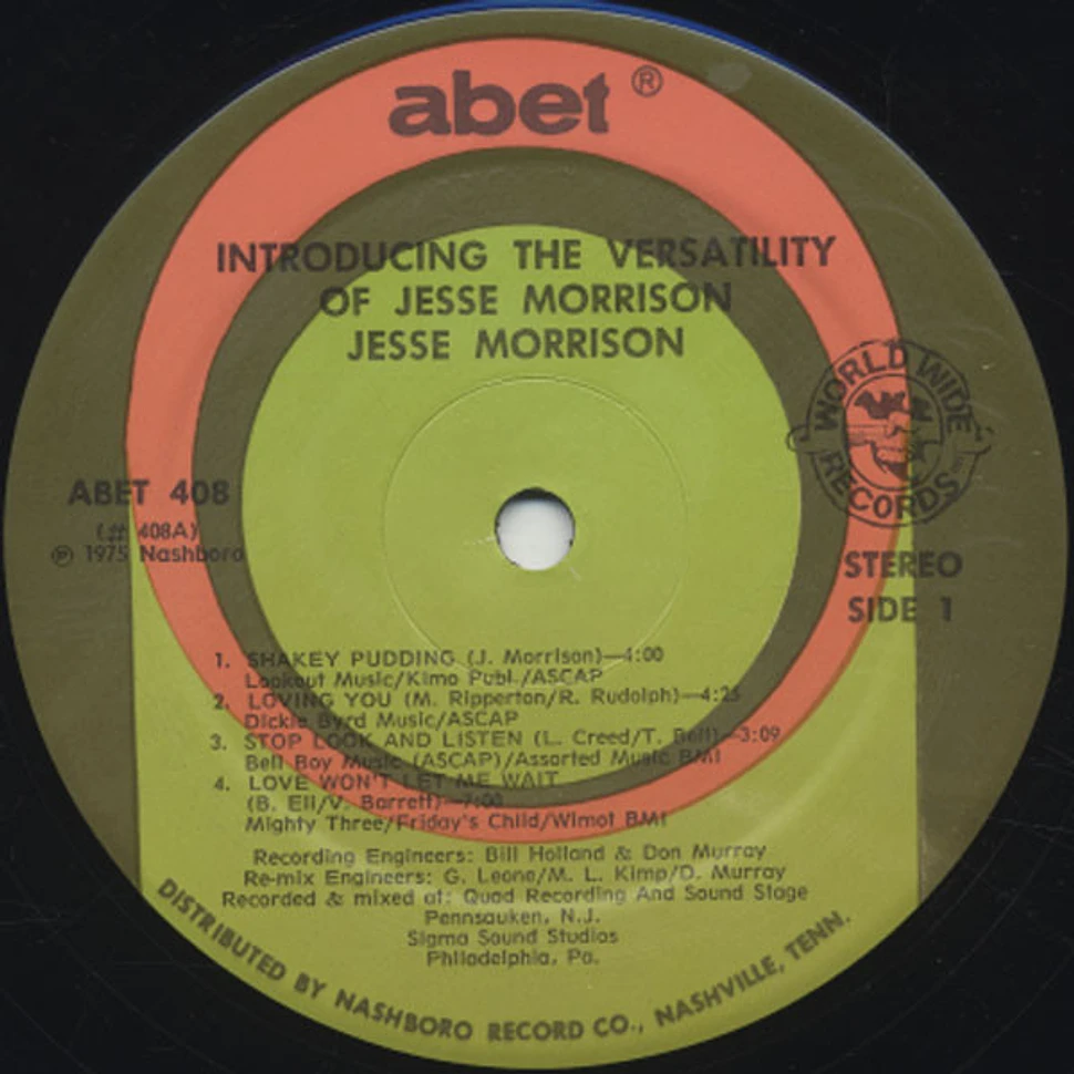 Jesse Morrison - The Versatility Of Jesse Morrison
