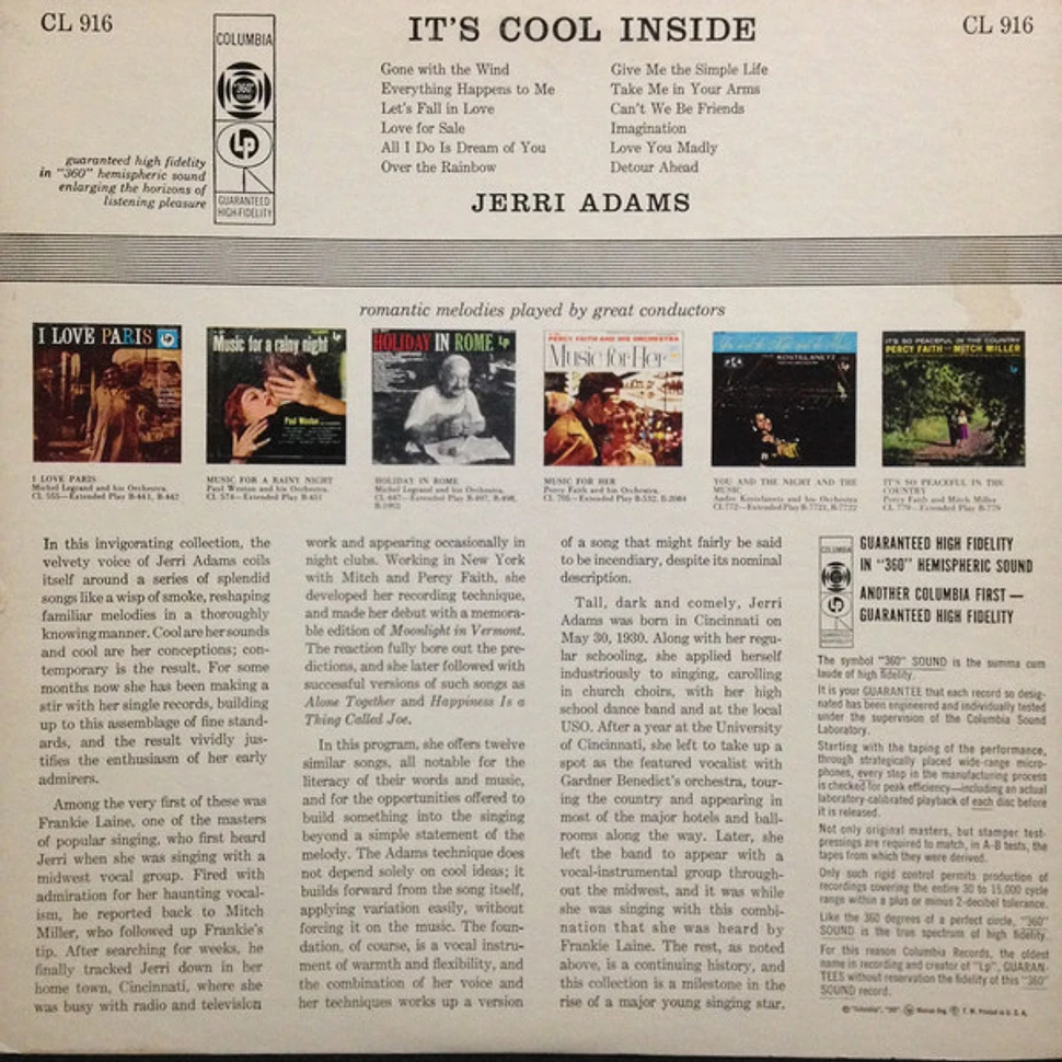 Jerri Adams - It's Cool Inside