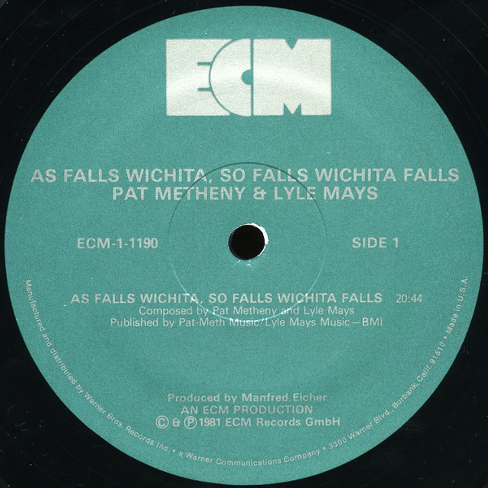 Pat Metheny & Lyle Mays - As Falls Wichita, So Falls Wichita Falls