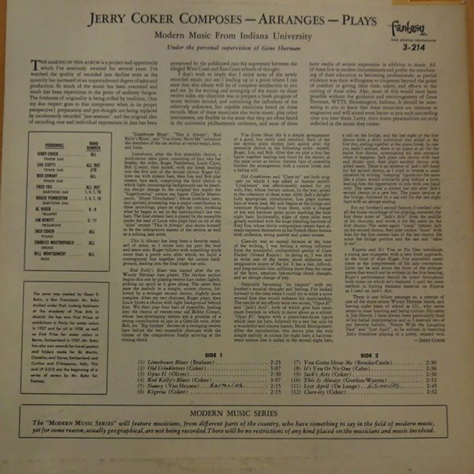 Jerry Coker - Modern Music From Indiana University