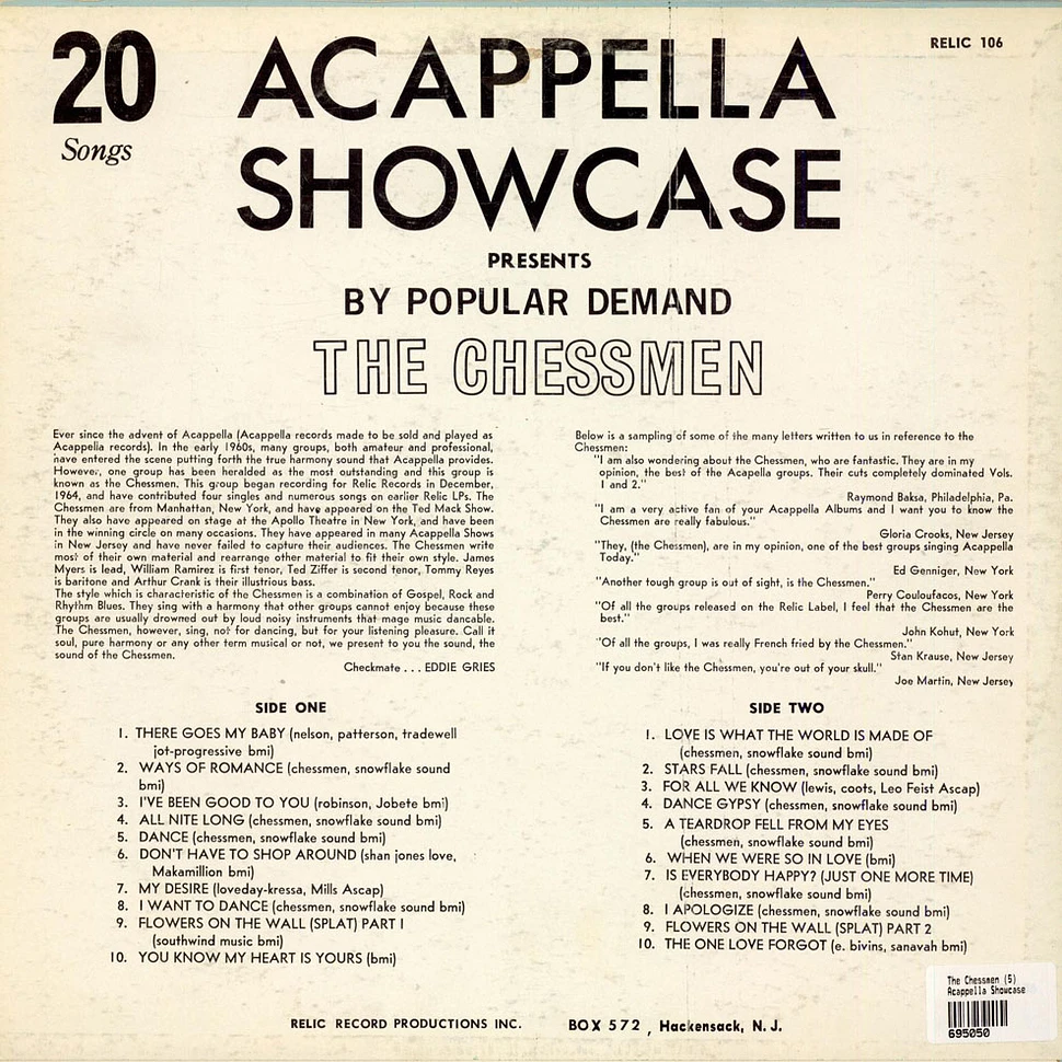 The Chessmen - Acappella Showcase