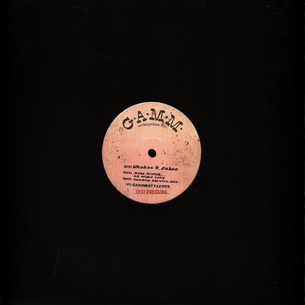 Ukokos & Jabco - Keep Rising All Night Long Sunday Service Mix One Sided Vinyl Edition