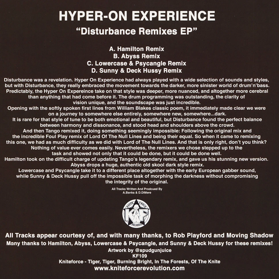 Hyper On Experience - Disturbance Remixes EP