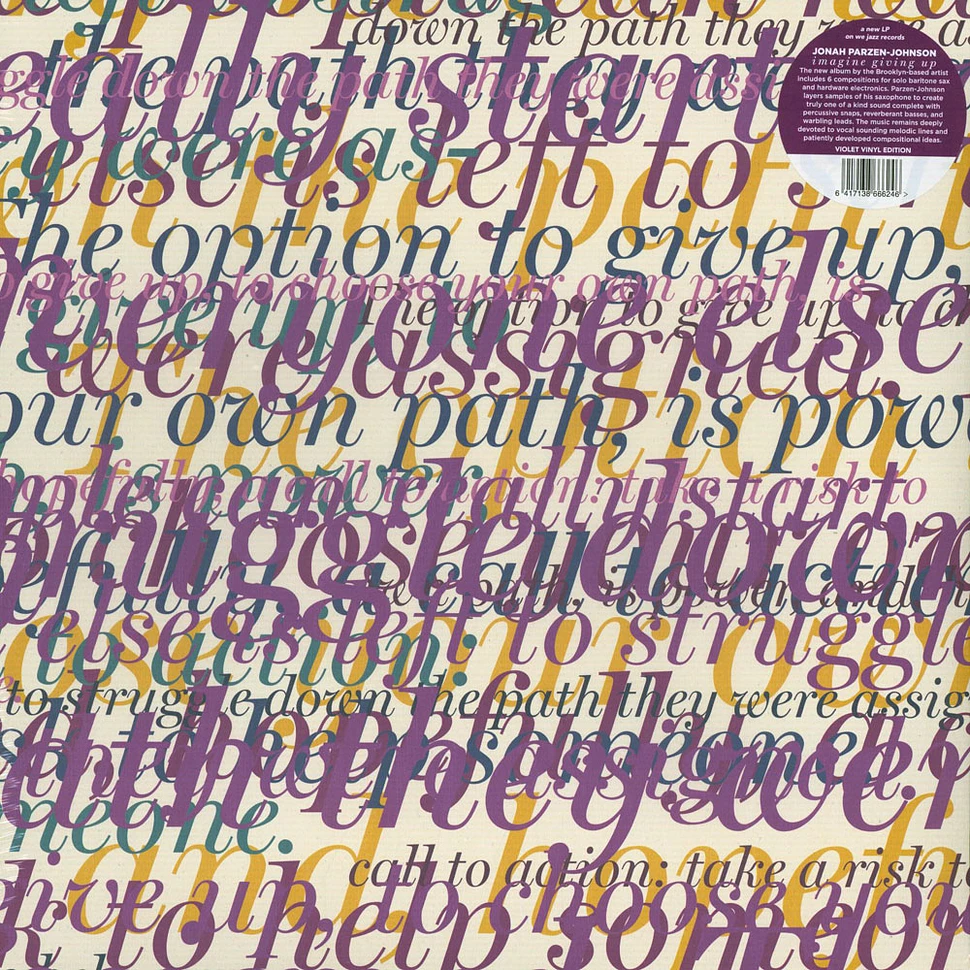 Jonah Parzen-Johnson - Imagine Giving Up Colored Vinyl Edition