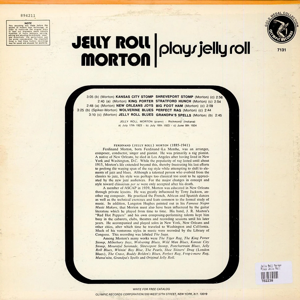 Jelly Roll Morton - Plays Jelly Roll
