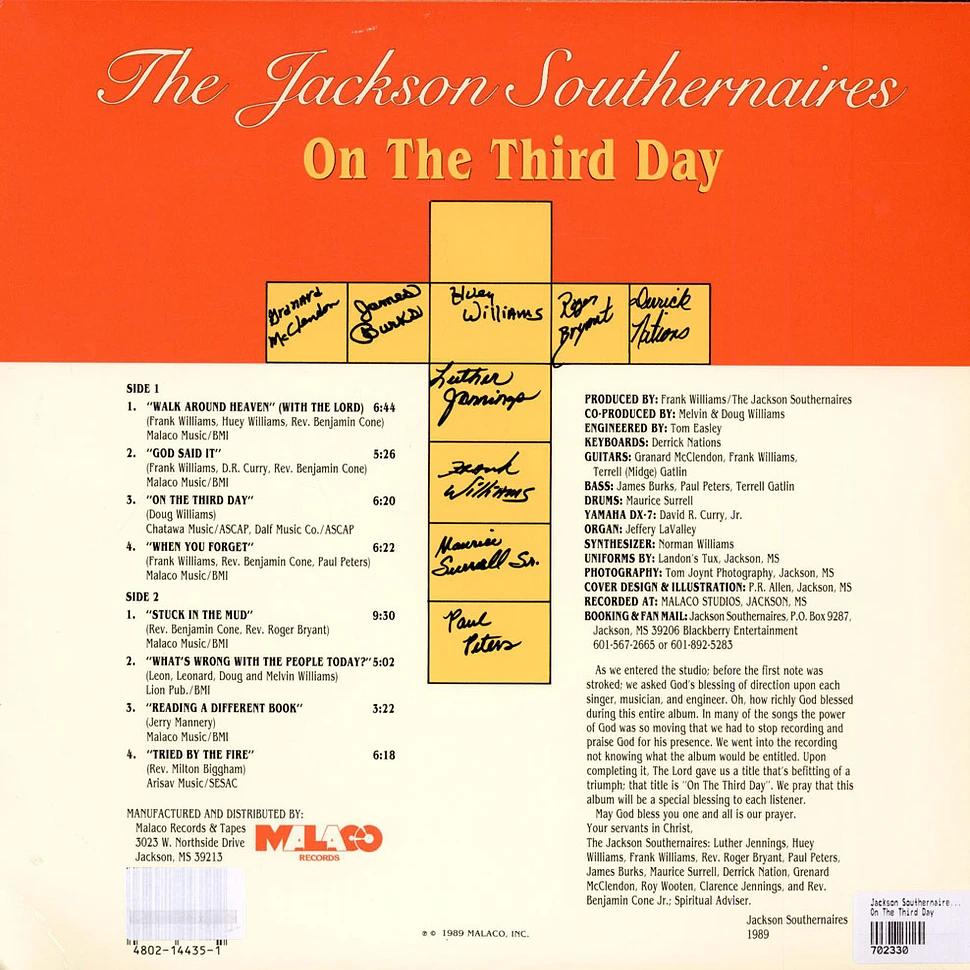 The Jackson Southernaires - On The Third Day