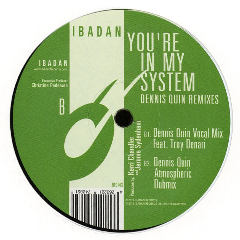 Kerri Chandler, Jerome Sydenham & Dennis - You're In My System (Dennis Quin Remixes