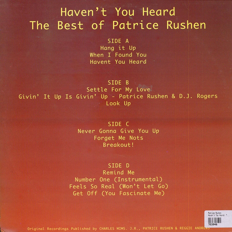 Patrice Rushen - Haven't You Heard: The Best Of Patrice Rushen