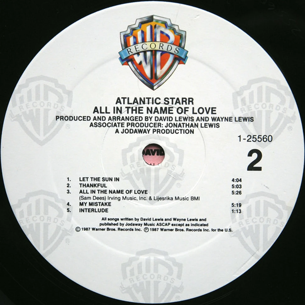 Atlantic Starr - All In The Name Of Love