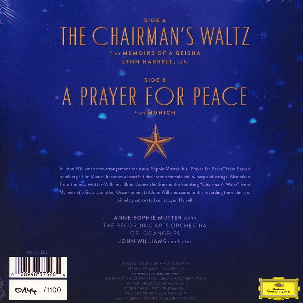 Anne-Sophie Mutter & John Williams - The Chairman's Waltz / A Prayer For Peace