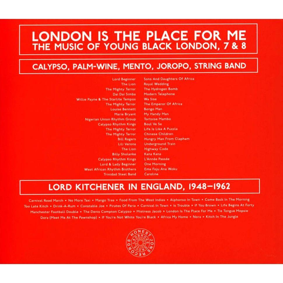 V.A. - London Is The Place For Me 7 & 8: Calypso, Palm-Wine, Mento, Joropo, String Band; Kitch In England