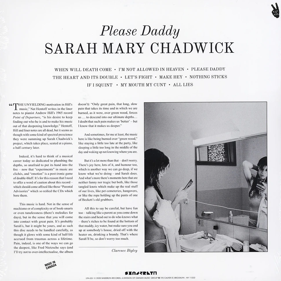 Sarah Mary Chadwick - Please Daddy White Vinyl Edition