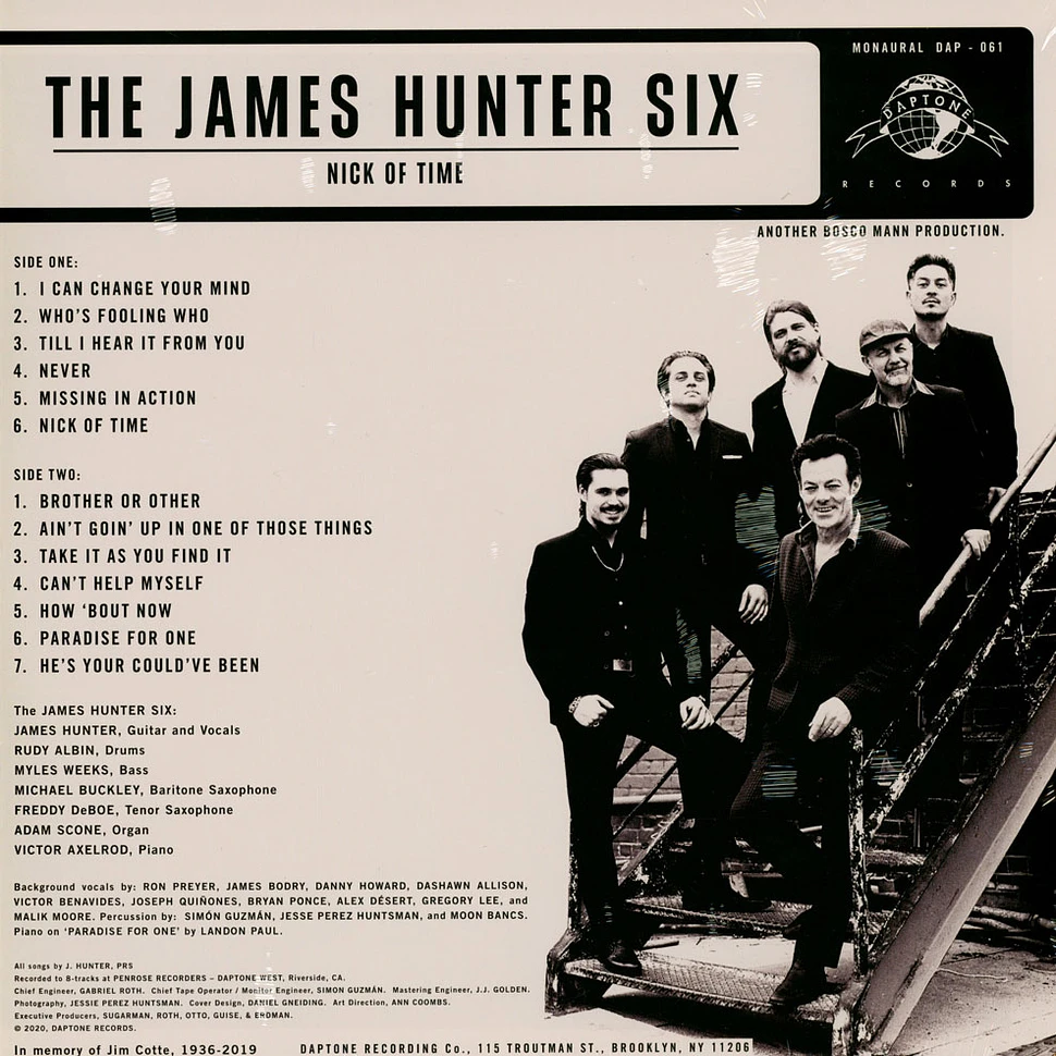 The James Hunter Six - Nick Of Time Colored Vinyl Edition