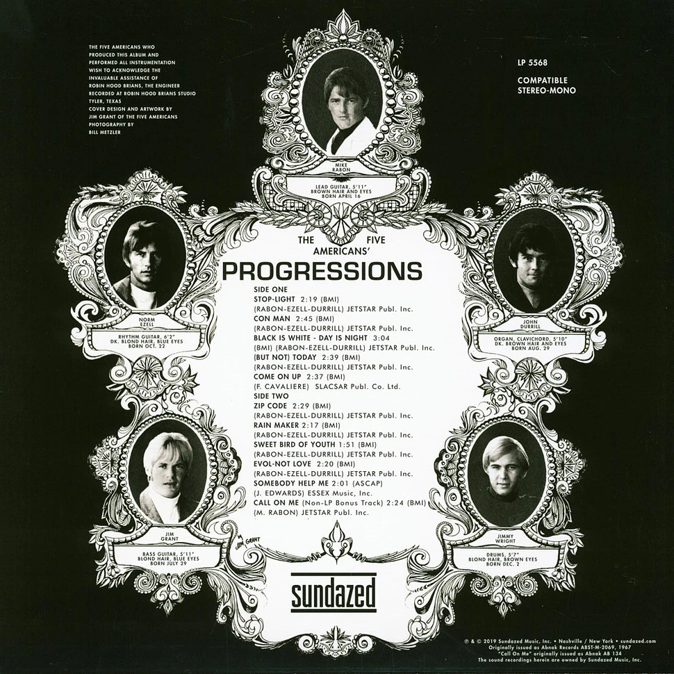 The Five Americans - Progressions Gold Vinyl Edition