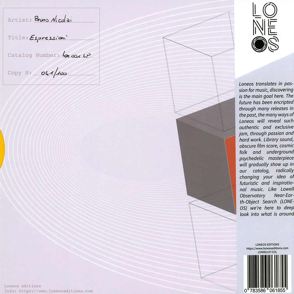 Bruno Nicolai - Espressioni Clear Vinyl Edition
