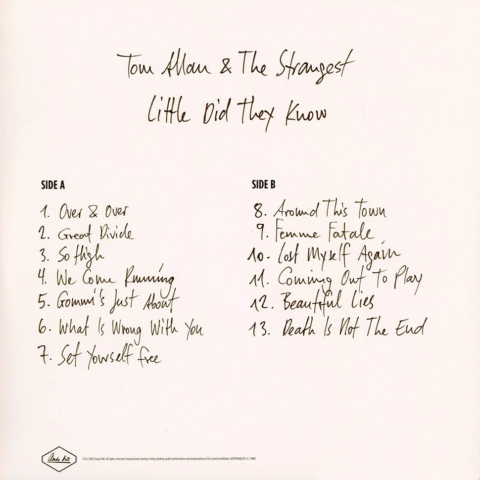 Tom Allan & The Strangest - Little Did They Know