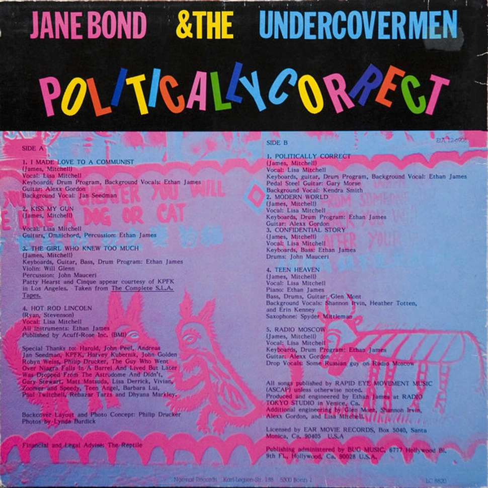 Jane Bond & The Undercovermen - Politically Correct