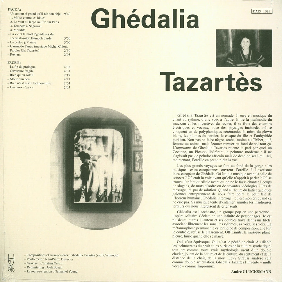 Ghédalia Tazartès - Diasporas Clear Red Vinyl Edition