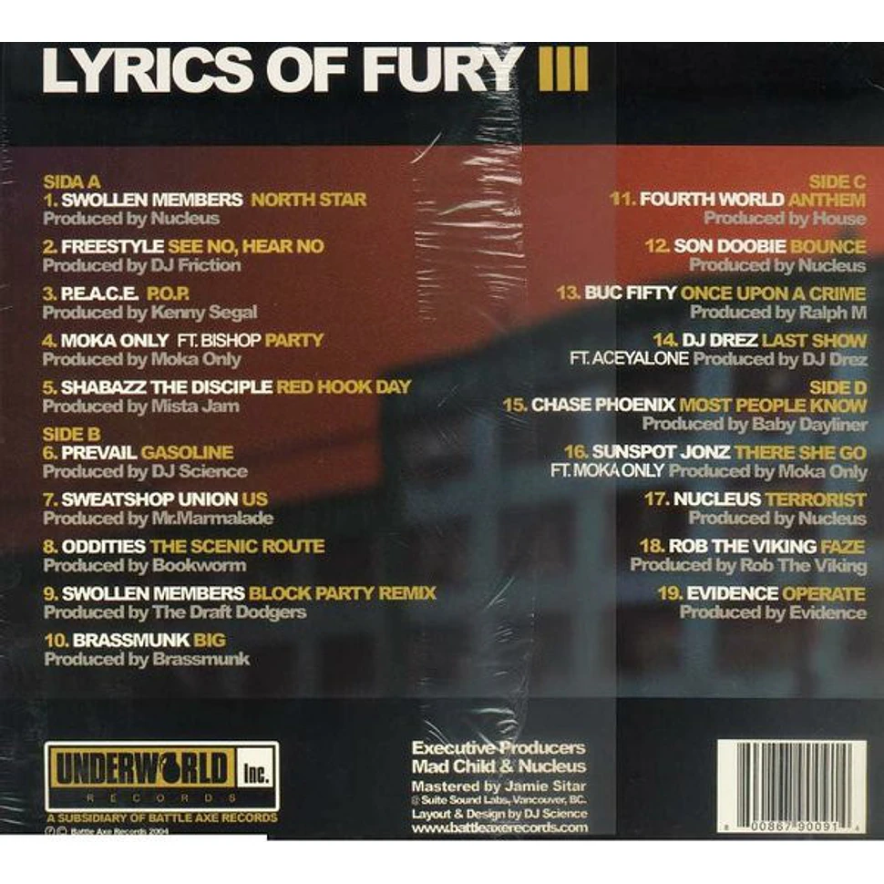 V.A. - Lyrics Of Fury 3