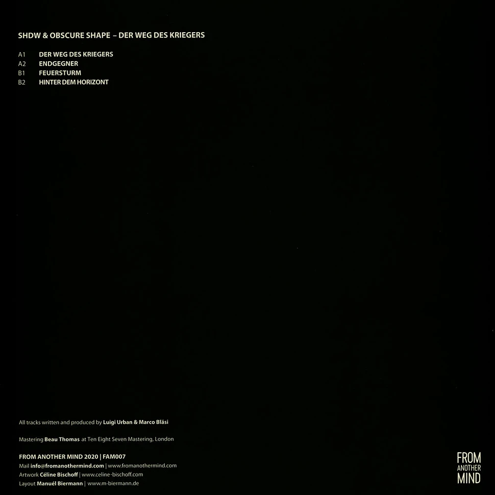 SHDW & Obscure Shape - Der Weg Des Kriegers Dark Orange Marbled Vinyl Edition