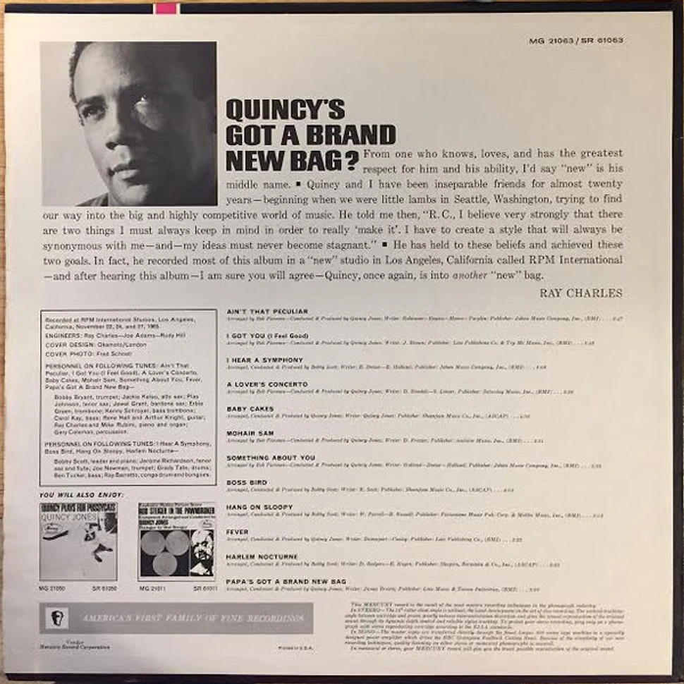 Quincy Jones And His Orchestra - Quincy's Got A Brand New Bag