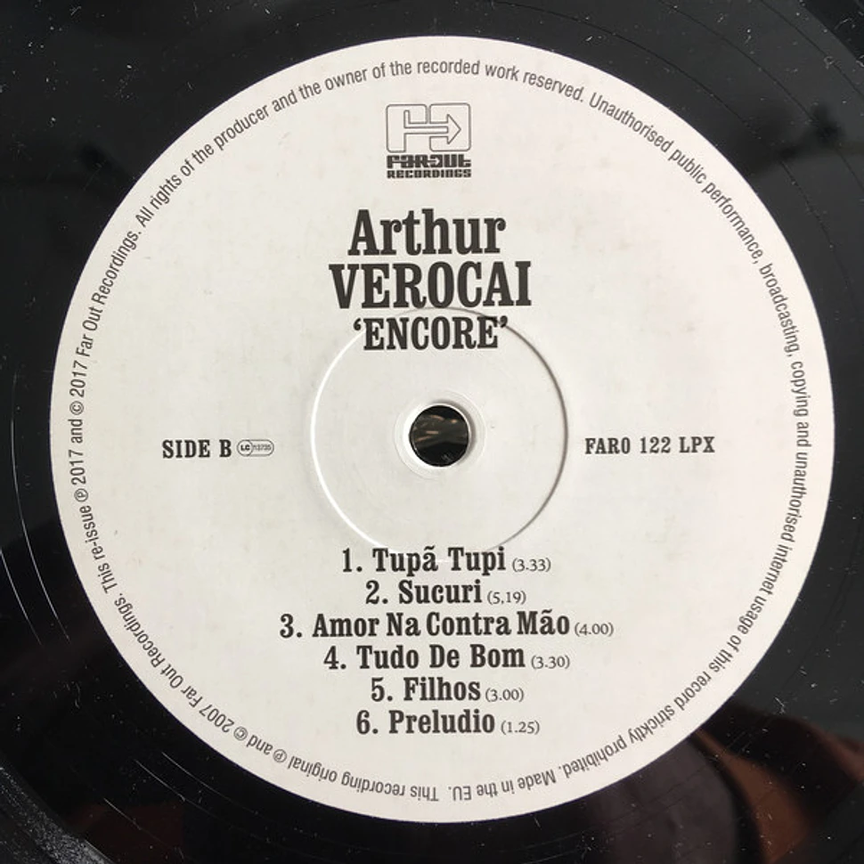 Arthur Verocai Featuring Azymuth & Ivan Lins - Encore