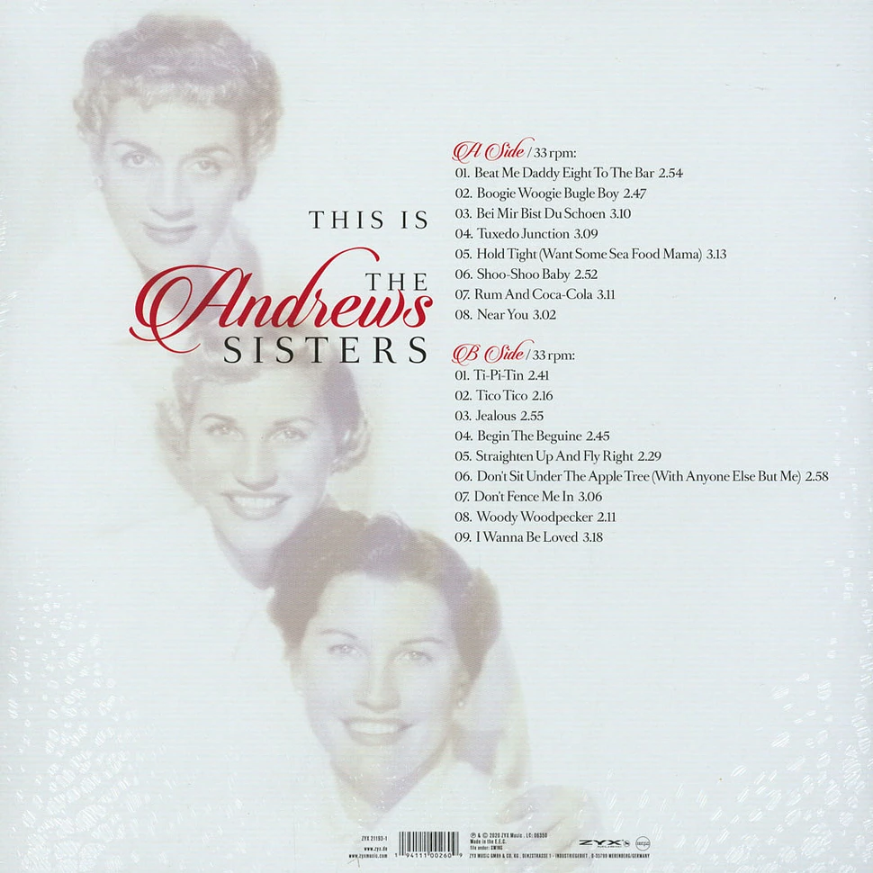 Andrews Sisters - This Is The Andrews Sisters