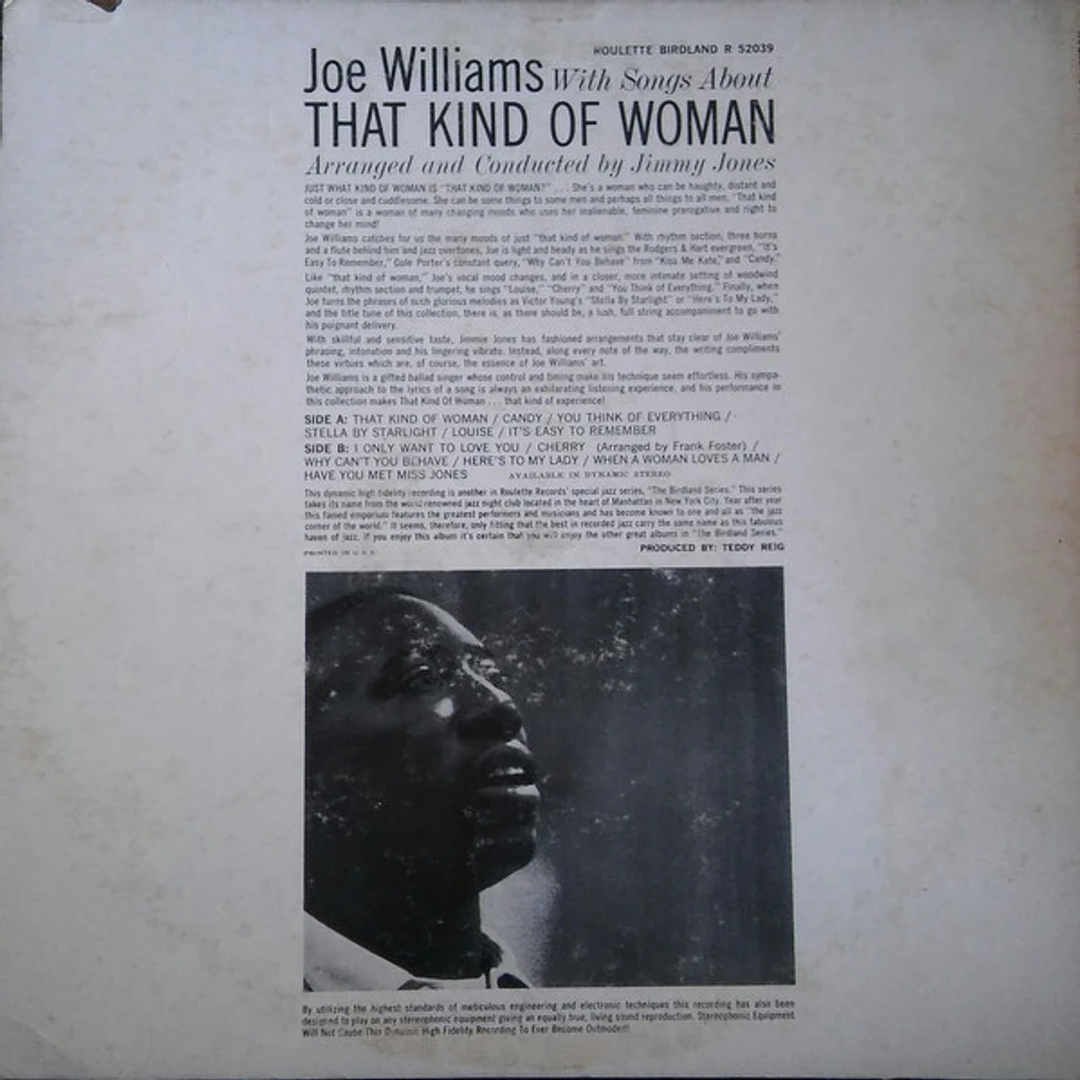 Joe Williams - Joe Williams With Songs About That Kind Of Woman
