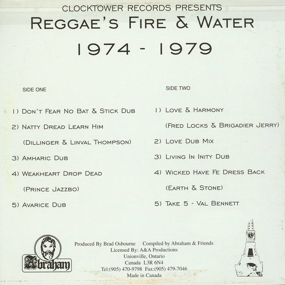 Earth & Stone, Linval Thompson, Dillinger, Etc. - Reggae's Fire & Water