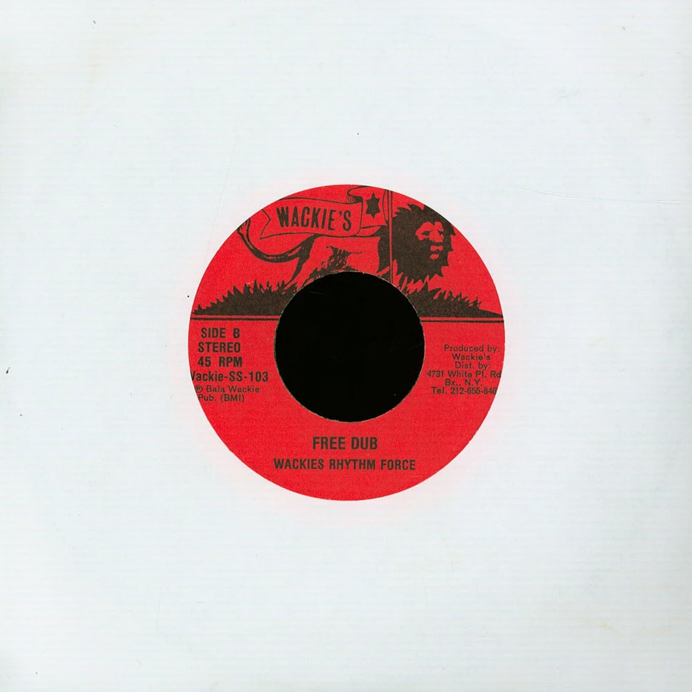 Maxine Miller (As Maxing Miller) / Wackie's Rhythm Force - To Be Free / Free Dub