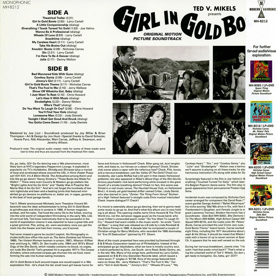 V.A. - Girl In Gold Boots Original Motion Picture Soundtrack Gold Vinyl Edition